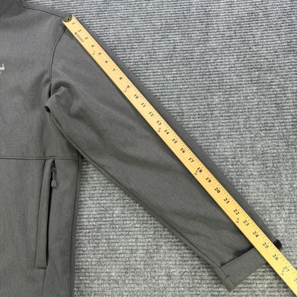 Slumberjack Mens Medium Softshell Fleece Lined Full Zip Jacket Gray Outdoor Work - Picture 12 of 13